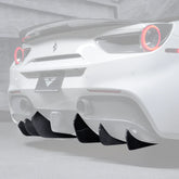 FERRARI 488 CARBON FIBER REAR DIFFUSER FINS (SET OF 6)